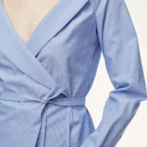 BOBATON Blue Stripe Wrap Top XS - Picture 3 of 8